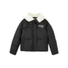 Chaqueta de plumón con logo estampado «Blanco Negro»