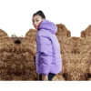 Chaqueta de plumón reversible, ligera y cálida «Negro Gris Púrpura»