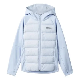 Chaqueta de plumón tejida con capucha «Teal»