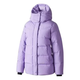 Chaqueta de plumón tejida de largo medio «Morado»