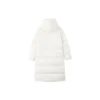 Chaqueta de plumón tejida larga con capucha informal «Blanca»