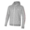 Chaqueta de punto de manga larga con estampado de letras SKX «Gris, azul y blanco»