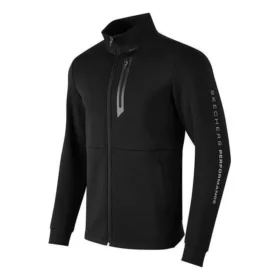 Chaqueta deportiva de punto con cuello alto «Negro»
