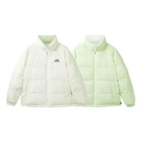 Chaqueta deportiva reversible, Waterproof y abrigada de plumón «Blanco Verde»