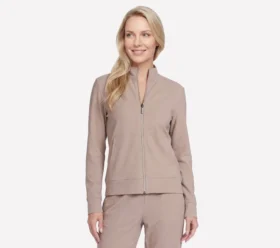 Chaqueta GO Luxe Rib de cremallera completa para el día a día