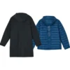 Chaqueta informal con capucha 2 en 1 «Negro Azul»