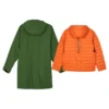 Chaqueta informal con capucha 2 en 1 «Verde Naranja»