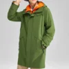 Chaqueta informal con capucha 2 en 1 «Verde Naranja»