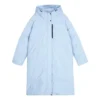 Chaqueta larga básica de plumón «Azul»