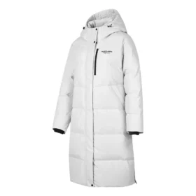 Chaqueta larga básica de plumón «Blanco»