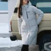 Chaqueta larga básica de plumón «Blanco»