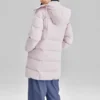 Chaqueta larga de plumón BASIC «Rosa»