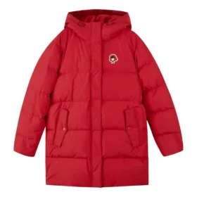 Chaqueta larga de plumón con estampado «Red»