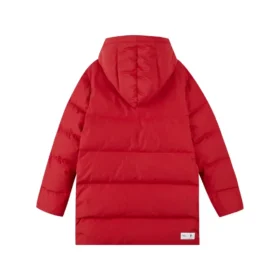 Chaqueta larga de plumón con estampado «Red»