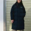 Chaqueta larga de plumón con logo BASIC «Negro»