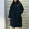 Chaqueta larga de plumón con logo BASIC «Negro»