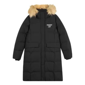 Chaqueta larga de plumón de la serie Casual «Negro»