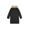 Chaqueta larga de plumón de la serie Casual «Negro»