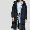 Chaqueta larga de plumón «Negro»