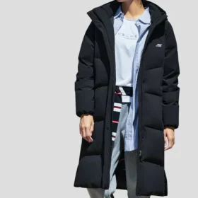Chaqueta larga de plumón «Negro»