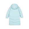 Chaqueta larga de plumón tejida básica «Azul»