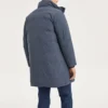 Chaqueta larga de plumón tejida de la serie Diamond «Teal»
