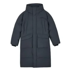 Chaqueta larga de plumón tejida «Gris»