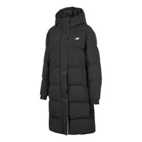 Chaqueta larga de plumón tejida «Negro-Blanco»