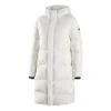 Chaqueta larga de plumón tejida «White Black»