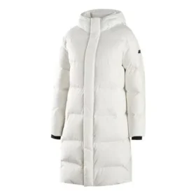 Chaqueta larga de plumón tejida «White Black»