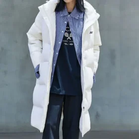 Chaqueta larga de plumón «White»