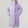 Chaqueta larga informal de plumón «Morado»