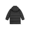 Chaqueta larga informal de plumón «Negro Verde azulado»