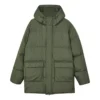 Chaqueta larga informal de plumón «Verde oliva»