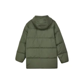 Chaqueta larga informal de plumón «Verde oliva»