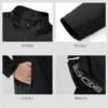 Chaqueta protectora contra el sol con letras impresas «Negro Blanco»