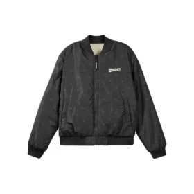 Chaqueta reversible con cremallera y estampado de logotipo «Blanco Negro»