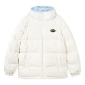 Chaqueta reversible de plumón con capucha para tiempo libre «Blanco Azul»