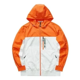 Chaqueta tejida con capucha Skechers x SKX «Blanco Naranja»