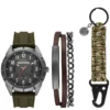 Conjunto de reloj con cordón de nailon color gris plomizo Conjunto de reloj con cordón de nailon color gris plomizo