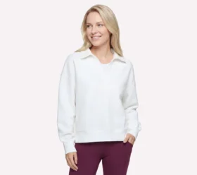 Downtown Cozy Fit de manga larga con cuello