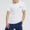 Estampado de punto Manga corta Estilo para pareja Blanco