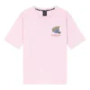 Estampado transpirable de manga corta unisex rosa rojo