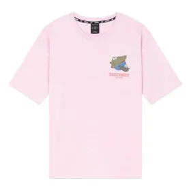 Estampado transpirable de manga corta unisex rosa rojo