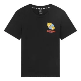 Estampado, transpirable, manga corta, estilo para pareja, negro