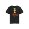 Estampado, transpirable, manga corta, estilo para pareja, negro