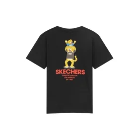 Estampado, transpirable, manga corta, estilo para pareja, negro