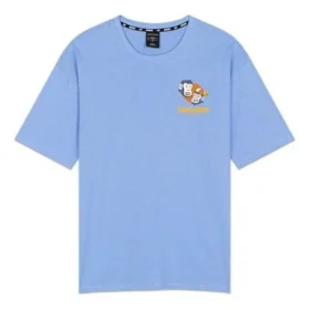 Estampado Transpirable Manga corta Unisex Azul