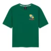Estampado, transpirables, manga corta, estilo para pareja, verde