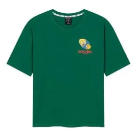 Estampado, transpirables, manga corta, estilo para pareja, verde